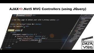 Ajax calls to .Net5 MVC Controllers (using JQuery)