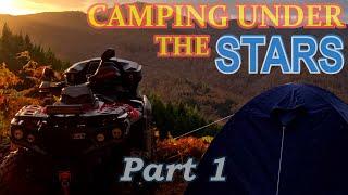 ATV ADVENTURE, Camping under the stars, beautiful sky in cold november. On ODES 650, PART 1
