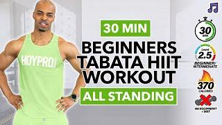 30 MIN Tabata HIIT Cardio Workout for Beginners | No Equipment, All Standing