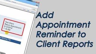 How to show client's return appointment in ZYTO report