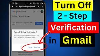 How to Turn Off 2-Step Verification in Gmail 2024