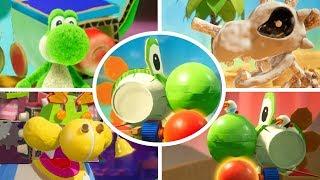 Yoshi's Crafted World - All Craft Vehicles Gameplay