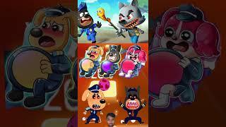 SHERIFF LABRADOR EXE vs DOBIE EXE vs SHERIFF PAPILLON EXE x Coffin Dance | #491 Tiles Hop #shorts