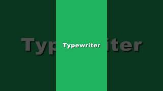 expressive word typewriter green screen