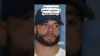 Dak Prescott speaks on how he feels about having another weapon at WR in George Pickens.