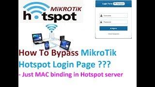 How to bypass mikrotik hotspot login page