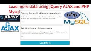 Load more data using jQuery AJAX and PHP Mysql