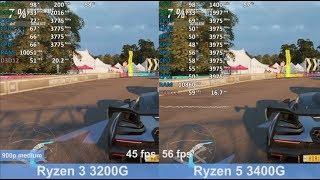 Ryzen 3 3200G vs Ryzen 5 3400G - Vega 8 vs Vega 11 in 8 Games - Benchmark Test Comparison