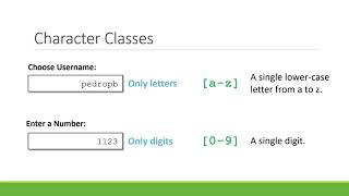 Basic Regular Expressions 2 - Character Classes