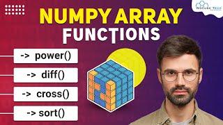 Creating Numpy Arrays Using (power, diff, cross, and sort) Complete Numpy Tutorial 