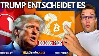 TRUMP REDE LIVE! Wie reagiert Bitcoin auf die Hohen Erwartungen? Bitcoin 2024 Messe & ICH SHORTE!