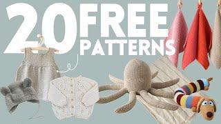 20+ *FREE* Knitting Patterns for Baby // Handmade gifts for expecting mamas!