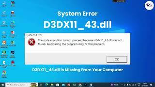 How To Fix D3DX11_43.dll Error? #d3dx11_43dll #error #errorfix #errors #dll #dlldownload #windows