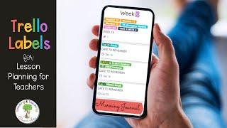 Trello Labels for Lesson Planning for Teachers