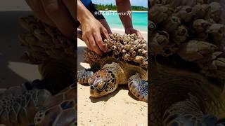  Covered in Pain: This Sea Turtle's Shell Was a Cry for Help #rescue  #oceanhope