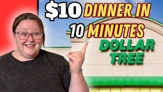 $10 Dollar Tree Dinner in 10 Minutes | Fast & Easy Meals on a Budget