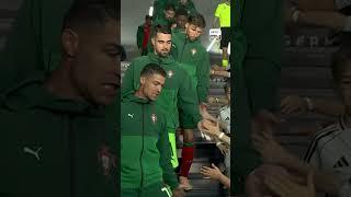 Cristiano Ronaldo was giving high fives to everyone ️