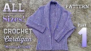 НЕОБЫКНОВЕННО КРАСИВЫЙ КАРДИГАН  "Переливы" / How to Crochet Modern Cardigan