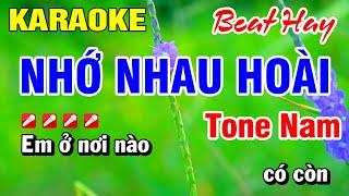 Karaoke Nhớ Nhau Hoài Tone Nam (Beat Mới) Nhạc Sống 2025 | Hoài Phong Organ