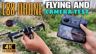 E88 4K Dual Camera Drone Flying | E88 Drone Camera Test | E88 Pro Camera Drone Flying Test