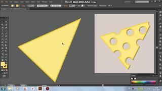 Как нарисовать ломтик сыра в программе Adobe Illustrator
