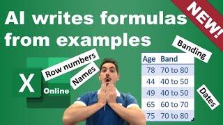AI turns Excel examples into formulas (Excel Online)