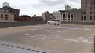 Toledo Downtown Skyline; Rooftop Parking