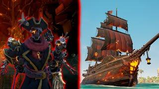 Every new skeleton curse cosmetic and burning blade ship set and how to get it | Sea of Thieves