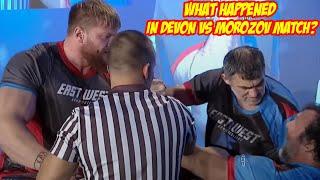 What happened in the Devon Larratt vs Artyom Morozov left-handed supermatch?