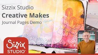 Sizzix Studio Creative Make Art Journal Page Demo