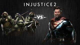 Injustice 2 - Черепашки-Ниндзя против Супермена - Intros & Clashes (rus)