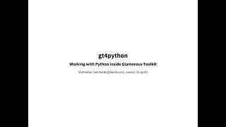 gt4python: Working with Python inside Glamorous Toolkit