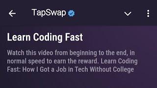 Learn coding fast Tapswap Code