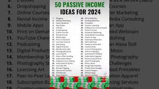 50 Passive Income Ideas For 2024