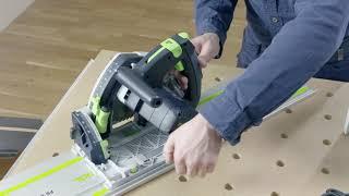 Hoe gebruik je de invalcirkelzaag TS 55 op de geleiderail FS? | Festool Quick Guide