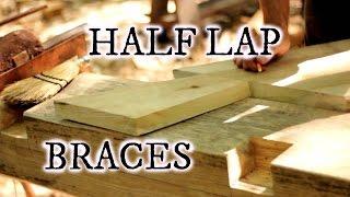 Our timber frame cabin part IX: Half lap dovetail live edge braces