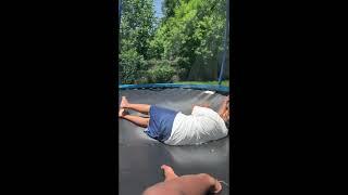 How to Jump on a Trampoline as Being Over the Weight Limit  #Shorts