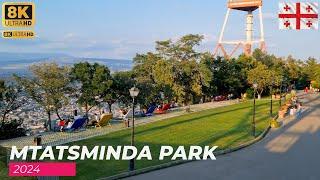 【4K】Tbilisi,Georgia  Mtatsminda Park Walking Tour 2024