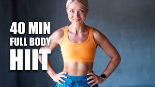 40 MIN NO REPEAT - Full Body HIIT & STRENGTH WORKOUT -  with Weights (Dumbbells)