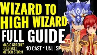 Wizard to High Wizard FULL GUIDE lvl 60-99 build (MC/FB/HD to Meteor Storm build)