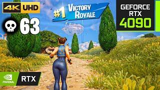 63 Elimination Solo Vs Squads Win Gameplay | Fortnite: RTX 4090 24GB ( 4K Ultra Graphics RTX ON )