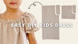 EASY Pattern to make kids dress! | diy dress 3-5 years old