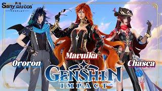 【SanyMuCos】Game Genshin Impact Cosplay Chasca、Ororon、Mavuika Cosplay Collection