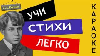 С.А. Есенин "Я покинул родимый дом" | Учи стихи легко | Караоке | Аудио Стихи Слушать Онлайн