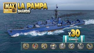 Destroyer La Pampa: Third highest EU damage game - World of Warships