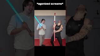 The Forbidden Lightsaber Technique! #lightsaber #starwars #funny
