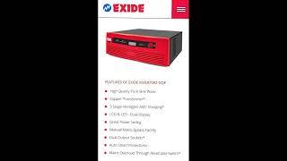 Exide Technologies 1050VA Pure Sinewave Home UPS Inverter with Digital Display