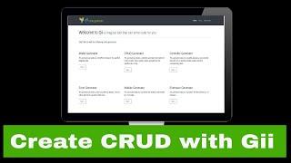 yii2 tutorial - yii2 crud using Gii