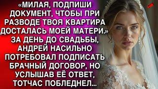 «МИЛАЯ, ПОДПИШИ ДОКУМЕНТ, ЧТОБЫ ПРИ РАЗВОДЕ ТВОЯ КВАРТИРА ДОСТАЛАСЬ МОЕЙ МАТЕРИ.» ПОТРЕБОВАЛ АНДРЕЙ.