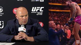 Dana White reacts to Sean O'Malley loss to Merab Dvalishvili at UFC 316